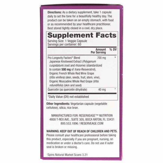 Resveratrol 500 Mg, RVN